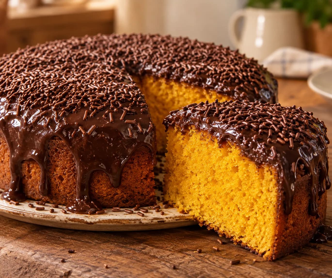 Bolo de Cenoura com Cobertura de Brigadeiro