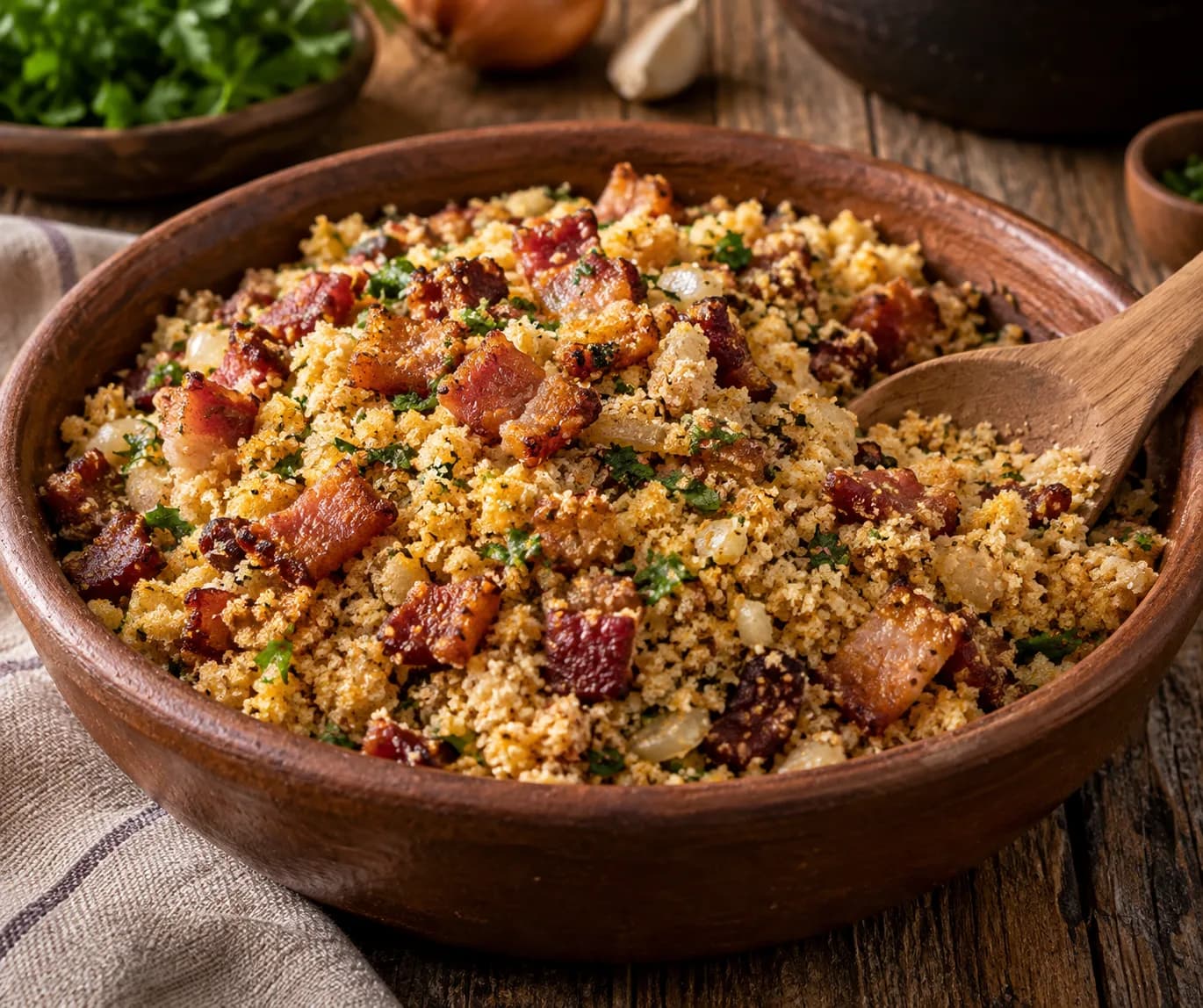Farofa Crocante de Bacon